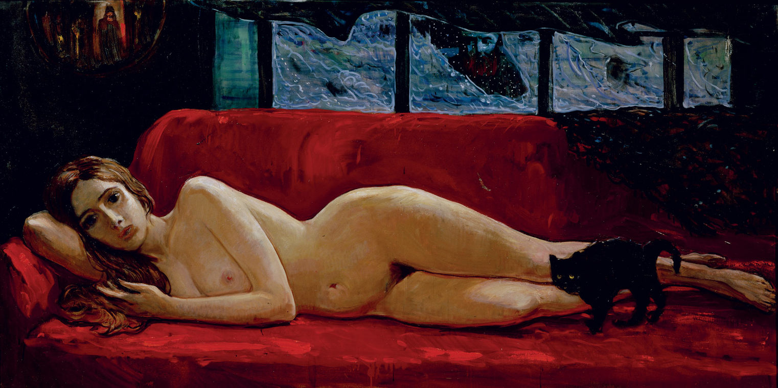 Nude on the Red Sofa