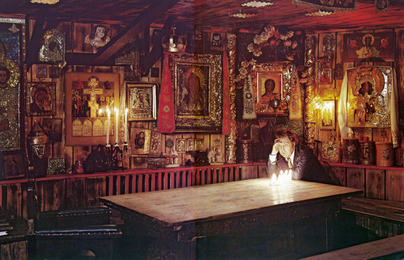 Ilya Glazunov in His Studio