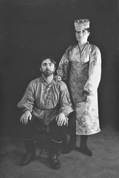 Ilya Glazunov and Nina Vinogradova-Benois Wearing Russian Folk Costumes of the late nineteenth century. Moscow